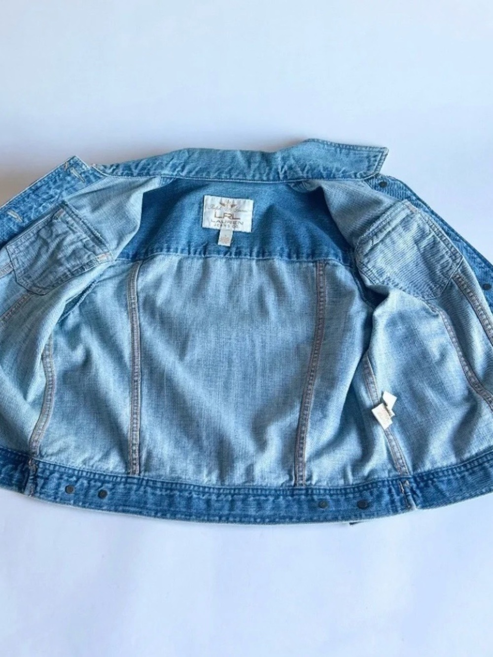 Ralph Lauren Blue Denim Cotton Classic Jacket size S - Picture 10 of 13